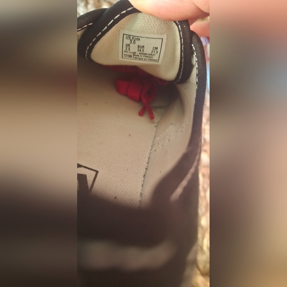 Vans Boy/Girl's Authentic Sketch Sidewall Black/Red Skate Shoes - Size 13 Nwt - Picture 8 of 8